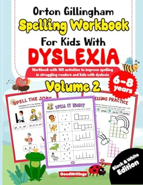 Orton Gillingham Spelling Workbook for Kids with Dyslexia. 100