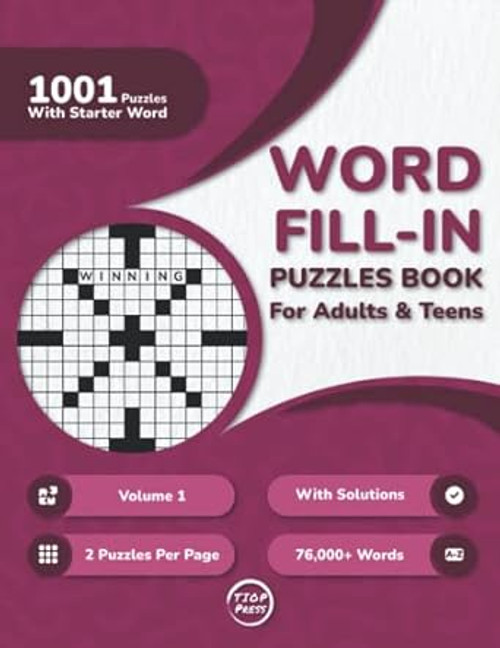 Word Fill In Puzzles Book for Adults