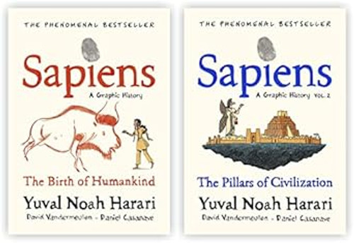 Sapiens: A Graphic History Volume 1 and Volume 2 by Yuval Noah