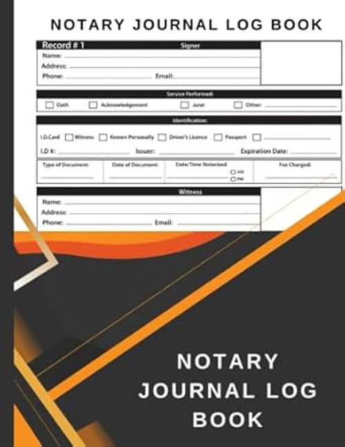 Notary Journal Log Book