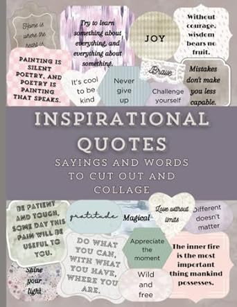 Inspirational Quotes Sayings and Words to Cut Out and Collage
