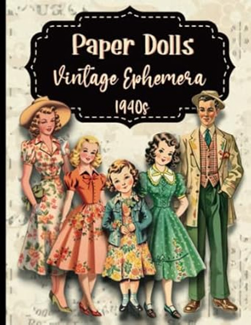 1940s Vintage Ephemera Paper Dolls
