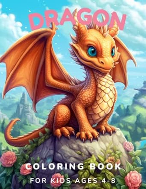 Dragon Coloring Book For Kids Ages 4-8