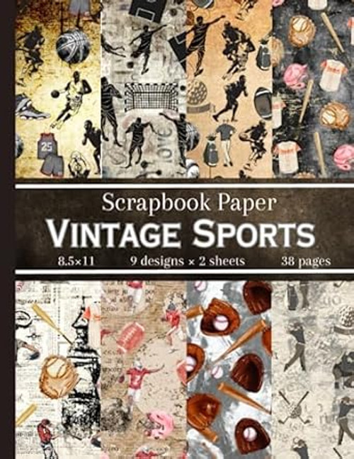 Vintage Sports Scrapbook Paper