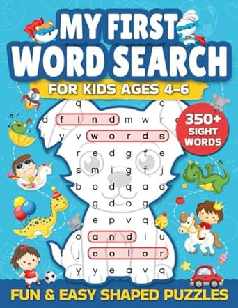 My First Word Search for Kids Ages 4-6