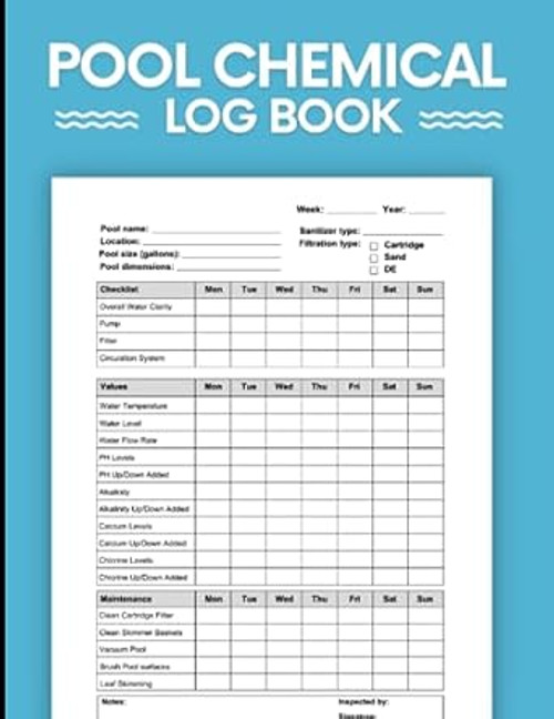 Pool Chemical Log Book