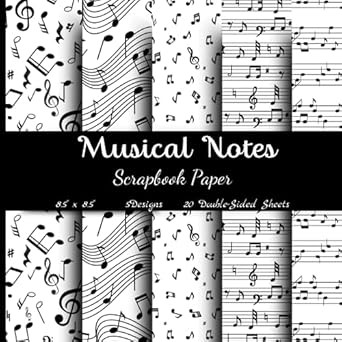 Musical Notes Scrapbook Paper
