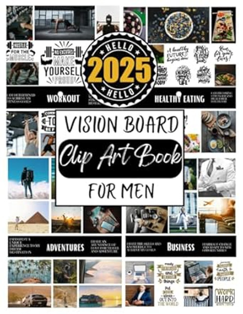 Vision Board Clip Art Book For Men