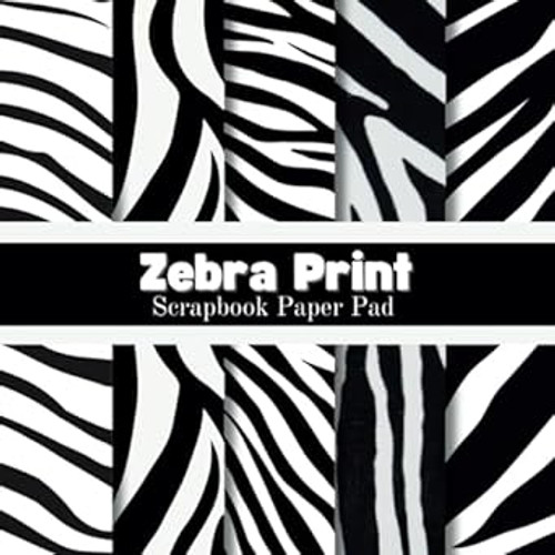 Zebra Print Scrapbook Paper Pad