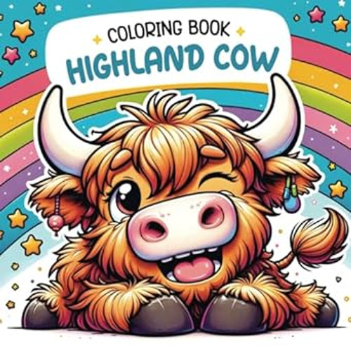 Highland Cow Coloring Book