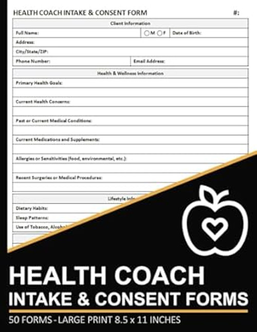 Health Coach Intake & Consent Forms Book