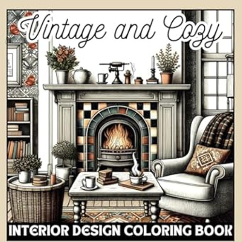 Vintage and Cozy Interior Design Coloring Book