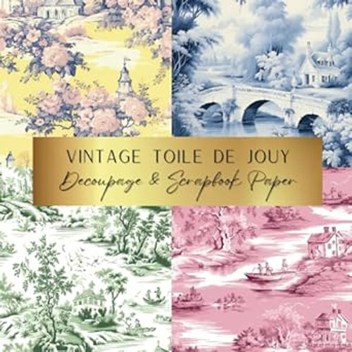 Vintage Toile De Jouy Decoupage & Scrapbook Paper