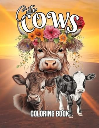 Cute Cows Coloring Book