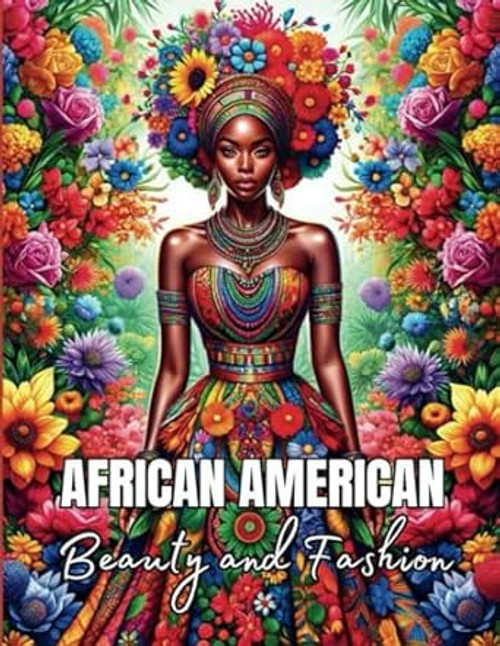 African American Beauty & Fashion Coloring Book for Adults