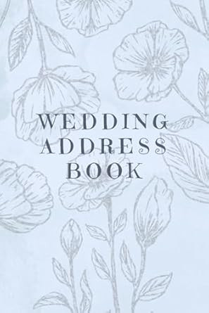 6x9 Wedding Address Book- Floral Blue Design