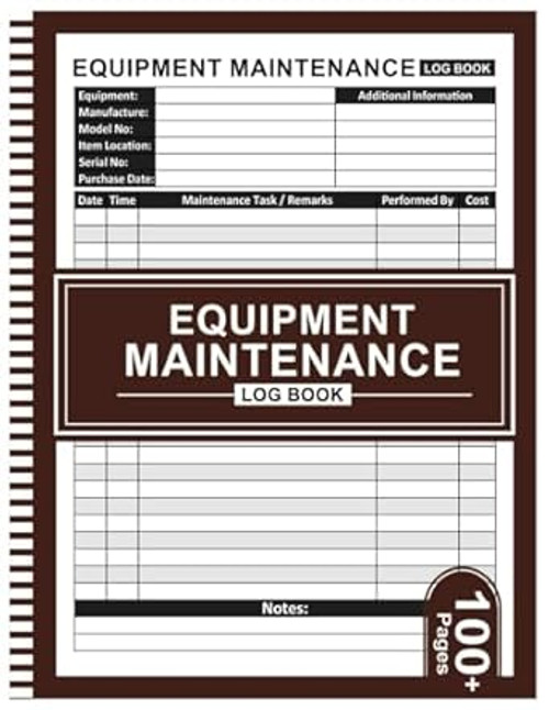 Equipment Maintenance Log Book
