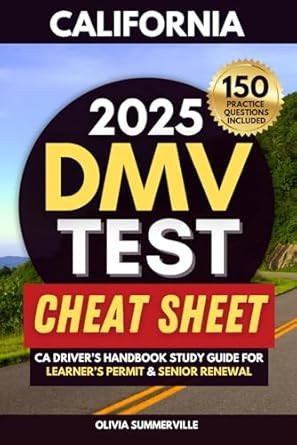 California DMV Test Cheat Sheet With 150 Practice Questions