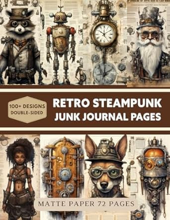 Retro Steampunk Junk Journal Pages