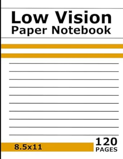 Low Vision Paper Notebook