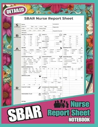 SBAR Nurse Report Sheet Notebook