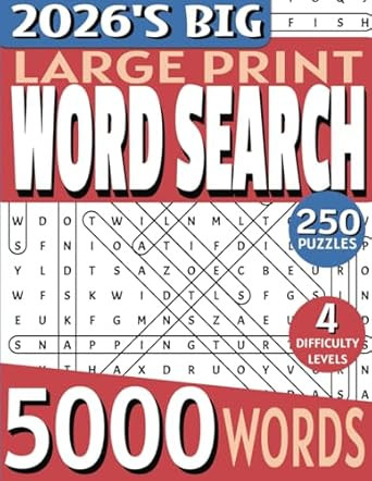 2026's BIG Large Print Word Search