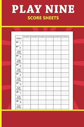 Play Nine Score Sheets