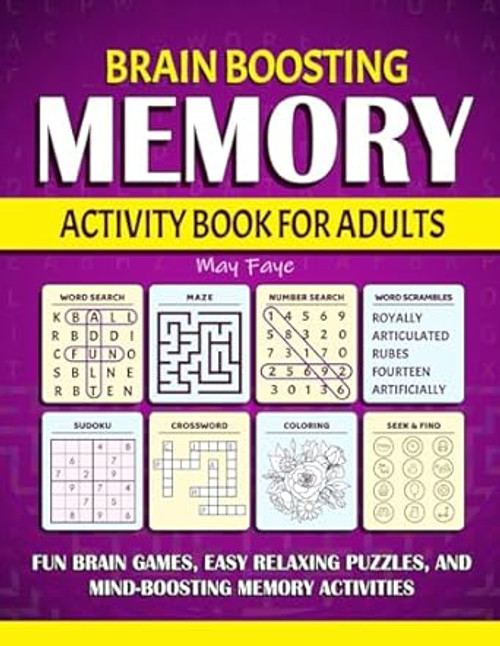 Brain Boosting Memory Activity Book for Adults