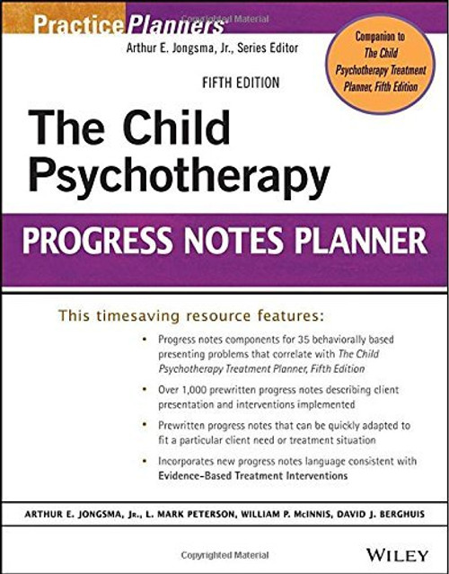 Child Psychotherapy Progress Notes Planner