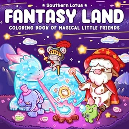Fantasy Land: Coloring Book for Adults and Teens Featuring