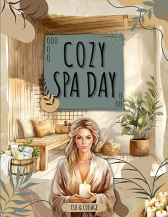 Cozy Spa Day Cut and Collage Ephemera Book