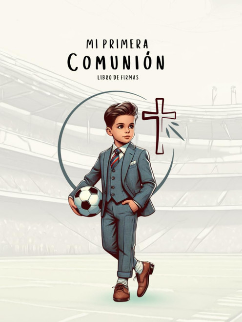 Mi Primera Comunión Libro de Firmas Comunión Niño Fútbol para Mensajes de Invitados