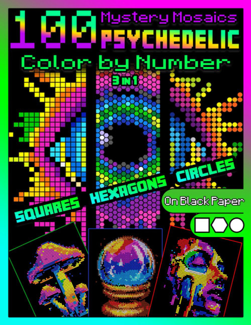 100 Mystery Mosaics Color by Number Quest 3 in 1