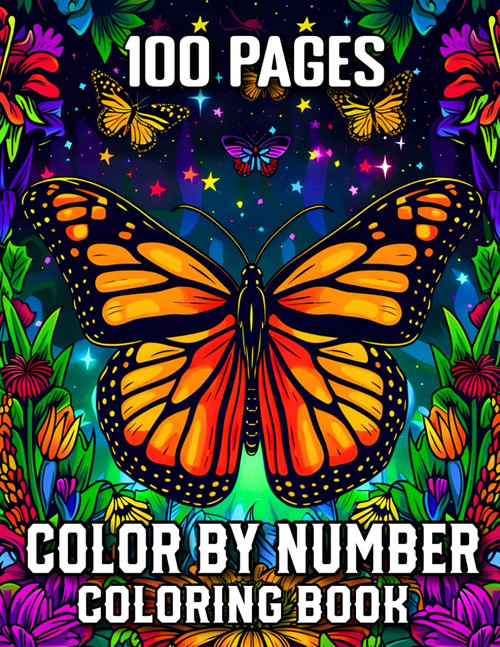 100 Pages Color By Number Coloring Book
