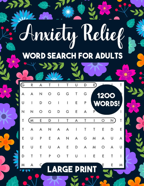 1200 Large Print Word Search for Adults Anxiety Relief