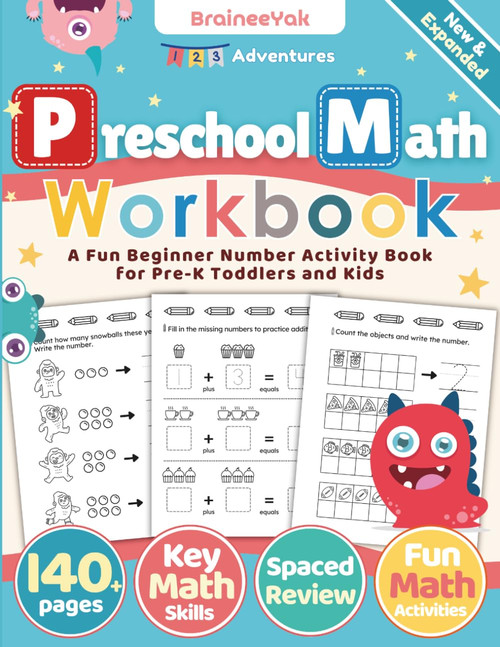 123 Adventures Preschool Math Workbook - A Fun Beginner Number Activity