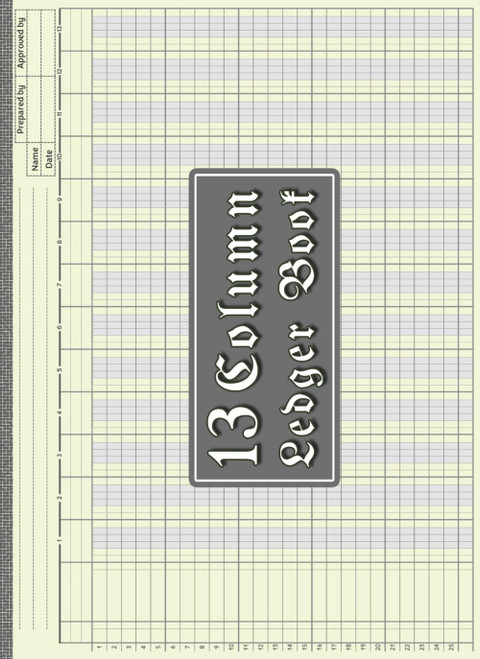13 Column Ledger Book: 13 Column Accounting Ledger Book for Small Business