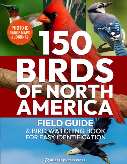 150 Birds of North America, Field Guide & Bird Watching Book for Easy