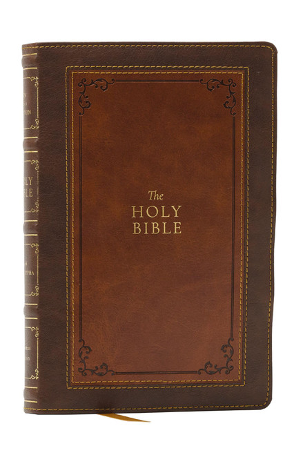 1611 KJV with Apocrypha, Brown Bible – Leathersoft