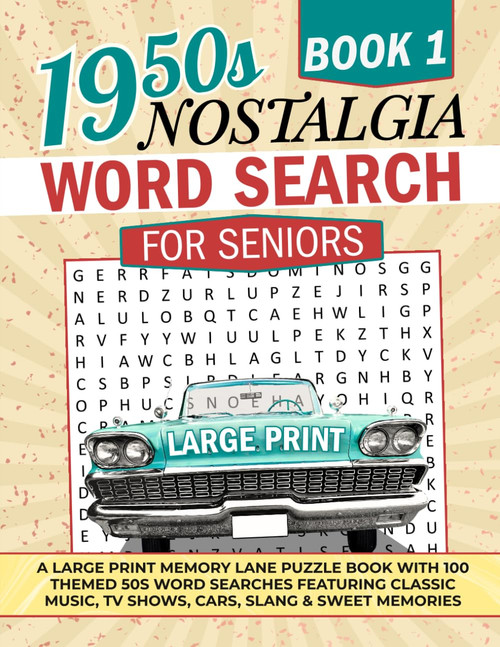 1950's Nostalgia WORD SEARCH FOR SENIORS
