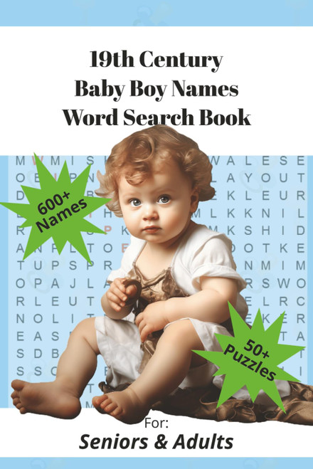 19th Century Baby Boy Names: Word Search Book