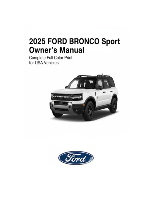 2025 FORD BRONCO Sport Owner's Manual