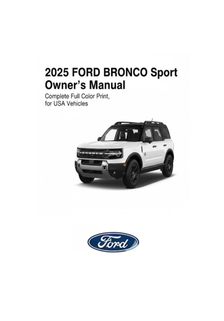 2025 FORD BRONCO Sport Owner's Manual