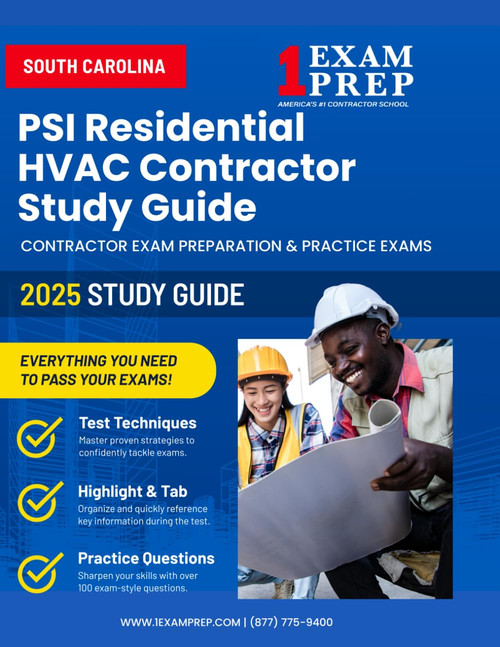 2025 South Carolina PSI Residential HVAC Contractor Study Guide