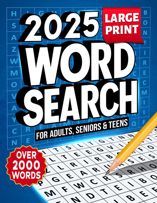 2025 Word Search Puzzle Book for Adults Large Print
