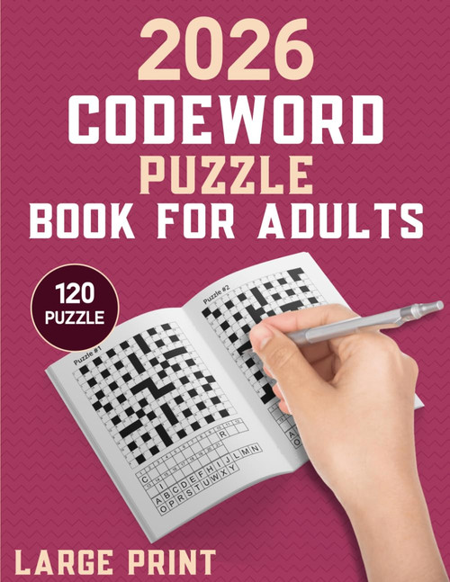 2026 Codeword Puzzle Book For Adults