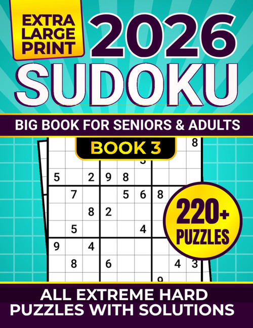 2026 Sudoku Big Book for Seniors & Adults, Book 3