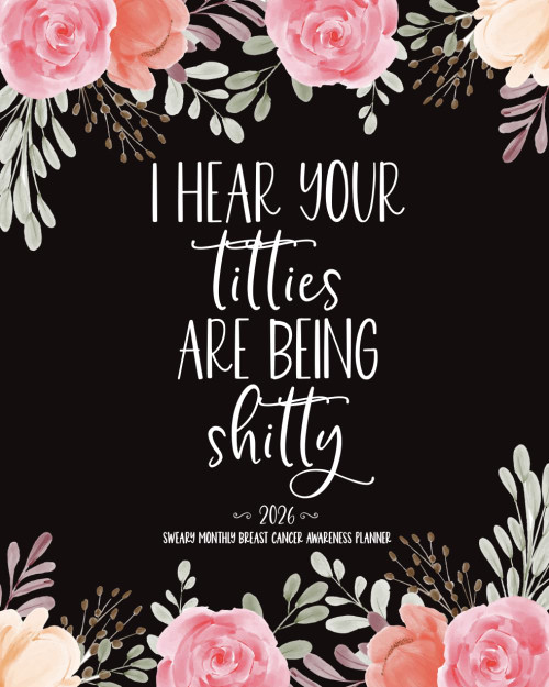 2026 Sweary Monthly Breast Cancer Awareness Planner
