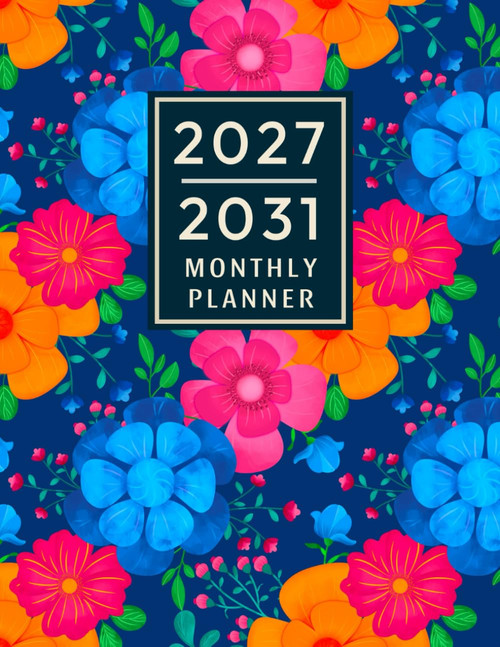 2027-2031 Monthly Planner: 5 Years Calendar from January 2027 To December