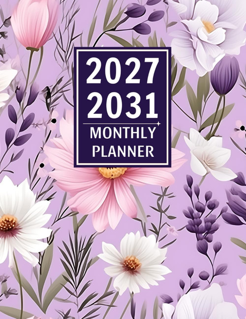 2027-2031 Monthly Planner: Five Years Calendar